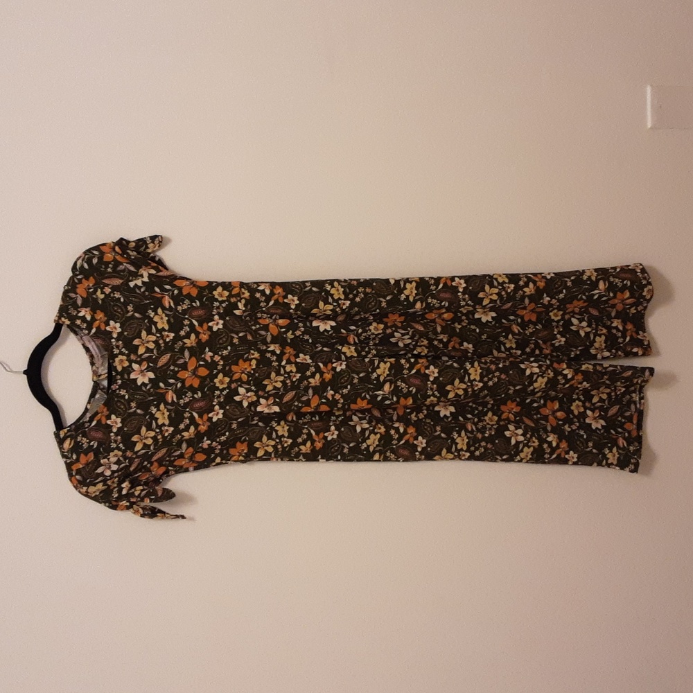 Love Squared Girls - Jumpsuits green and orange floral girls size 10